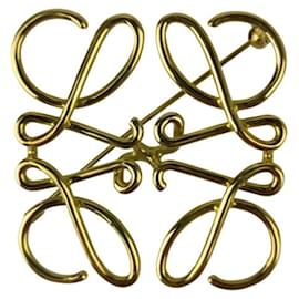 Spilla Anagram in metallo dorato Loewe