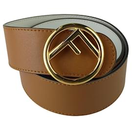 Ceinture réversible pour femme en cuir marron Fendi