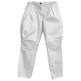 Scervino Street weiße Baumwollhose mit Spitze - Autre Marque