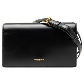 Borsa a tracolla crossbody in pelle nera Saint Laurent