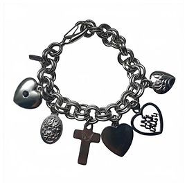 Moschino Bracciale con charm color argento