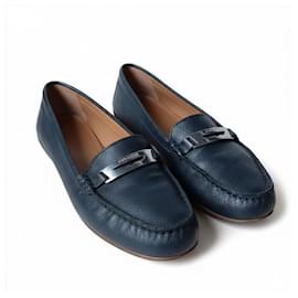 Coach Mocassini in pelle blu navy