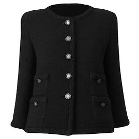 Chanel Chaqueta Clásica de Tweed Negro 36 FR