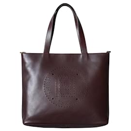 Borsa Tote Fendi in pelle marrone