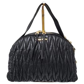 Miu Miu Borsa a tracolla Dome in pelle Matelassé - Nero