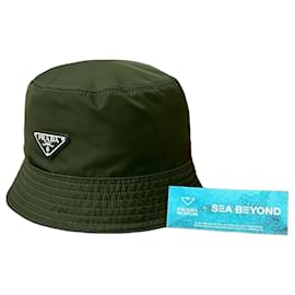 Cappello bucket in cotone e Re-Nylon Prada