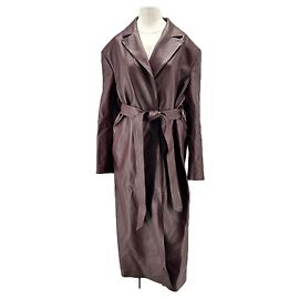 Magda Butrym Trenchcoat aus Leder Bordeaux