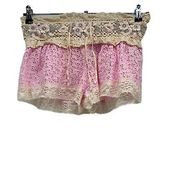 Autre Marque Pantaloncini trasparenti crema e rosa