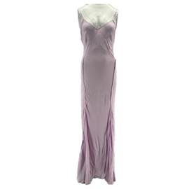 Vestido largo de viscosa morado Victoria Beckham x Mango