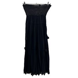 Autre Marque Falda negra con abertura SUNDAY
