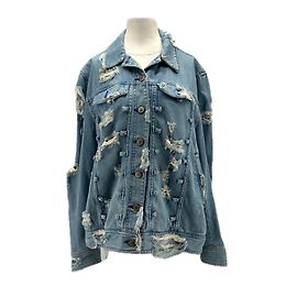 Autre Marque Giacca di jeans strappata