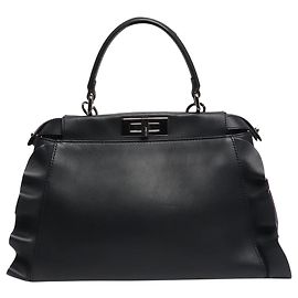 Fendi Borsa 2way in pelle Navy Peekaboo