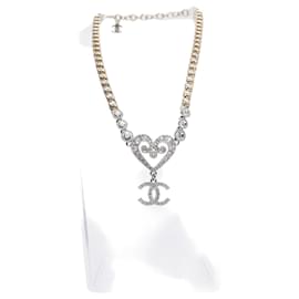 Chanel Collana choker a cuore in oro e diamanti