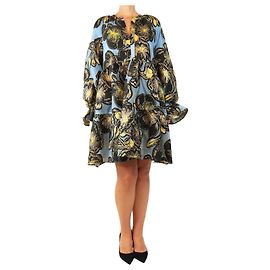 Autre Marque Vestido mini de organza azul Ivana - talla M