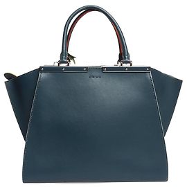 Fendi Bolsa 2way de couro azul 3Jours