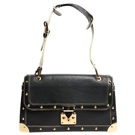 Louis Vuitton Borsa a tracolla nera con borchie 2007