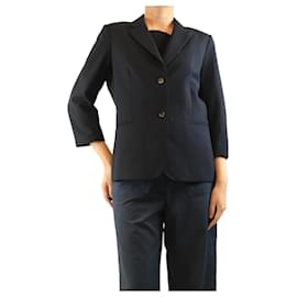 The row Blazer de mezcla de lana azul marino - talla UK 16