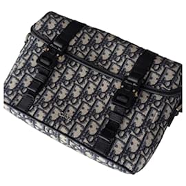 Christian Dior Oblique Schultertasche aus Jacquard-Canvas