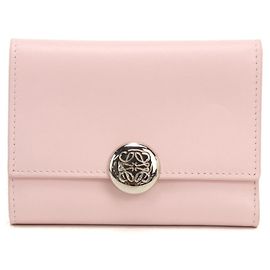 Portafoglio trilobato in pelle di vitello rosa Loewe