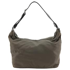 Borsa a Spalla Prada Brown Tessuto