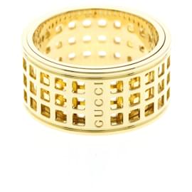Gucci Scroll breiter Ring in Gelbgold