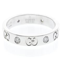 Anello Icon Gucci in oro bianco e diamante