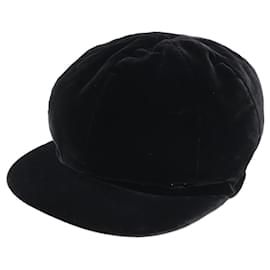 Chanel Coco Mark Samt-Casket-Hut
