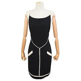 VINTAGE CHANEL STRAPPENKLEID MIT SEIL 23924 M 40 KARL LAGERFELD 1990 DRESS