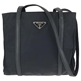 Borsa a tracolla Prada Nylon Leather Tessuto Triangle Logo