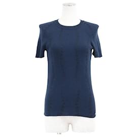 Chanel Kurzarm-Pullover aus Baumwolle und Leinen
