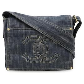 Borsa a tracolla in denim Chanel
