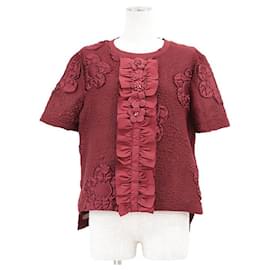 Top de mezcla de lana jacquard con motivos florales Fendi