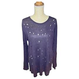 IRO Marvina Leinenpullover in Violett mit Cut-outs - Iro