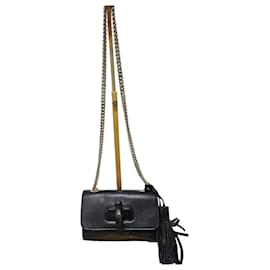 Gucci Miss Bamboo Borsa a Tracolla Piccola in Pelle Nera