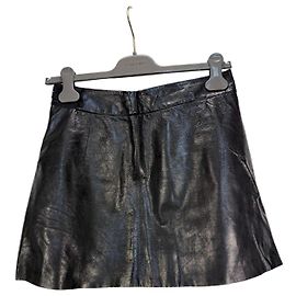 Alice + Olivia Lederrock A-Linie Schwarz