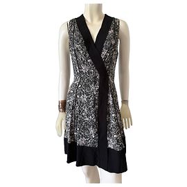 Proenza Schouler Seidenkleid mit schwarz-weißem Print