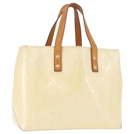 LOUIS VUITTON Monogram Vernis Reade PM Hand Bag Perle M91336 LV Auth 187720