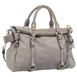 Borsa a mano Miu Miu Ribbon in pelle 2way Viola Oro Auth 186822V