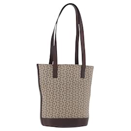 Céline Borsa Tote CELINE C Macadam Canvas Beige Oro Auth 187756