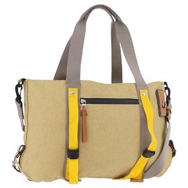 Bolso Tote LOEWE Loewe Nature Canvas 2way Beige Plata Auth 186333A