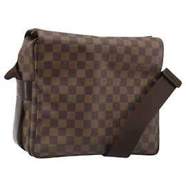 LOUIS VUITTON Borsa a Spalla Damier Ebene Naviglio N45255 LV Auth ka4790
