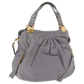 Borsa Miu Miu in pelle 2way Grigio Oro Autentica 187651A