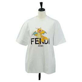 Camiseta FENDI x FRGMT x POKMON Dragonite de algodón blanco Auth 167426SAM - Fendi