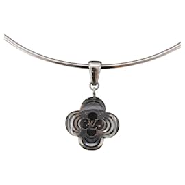 LOUIS VUITTON Corie Arafoli Choker metal Silver LV Auth 186177A