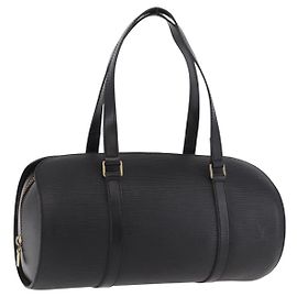 Borsa LOUIS VUITTON Epi Soufflot Nera M52222 LV Auth 187678
