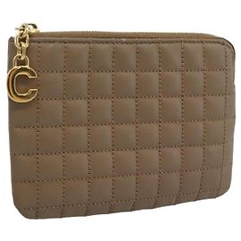 Céline Portefeuille CELINE en cuir beige Or Auth 185853V