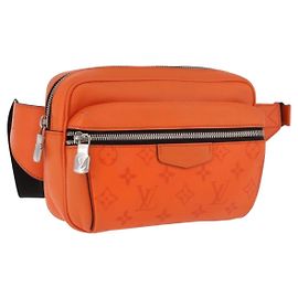 LOUIS VUITTON Tiger Lama Monogram Bum Bag Outdoor Bag Orange M30430 Auth 186224M