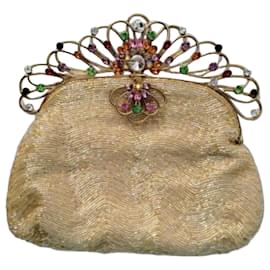 Autre Marque Butler & Wilson Clutch con Perline e Cornice a Tiara di Cristallo