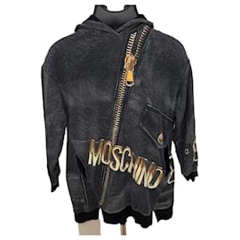 Sudadera Moschino Teen efecto cuero