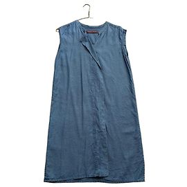 Comptoir Des Cotonniers Ärmelloses blaues Lyocell-Jeanskleid